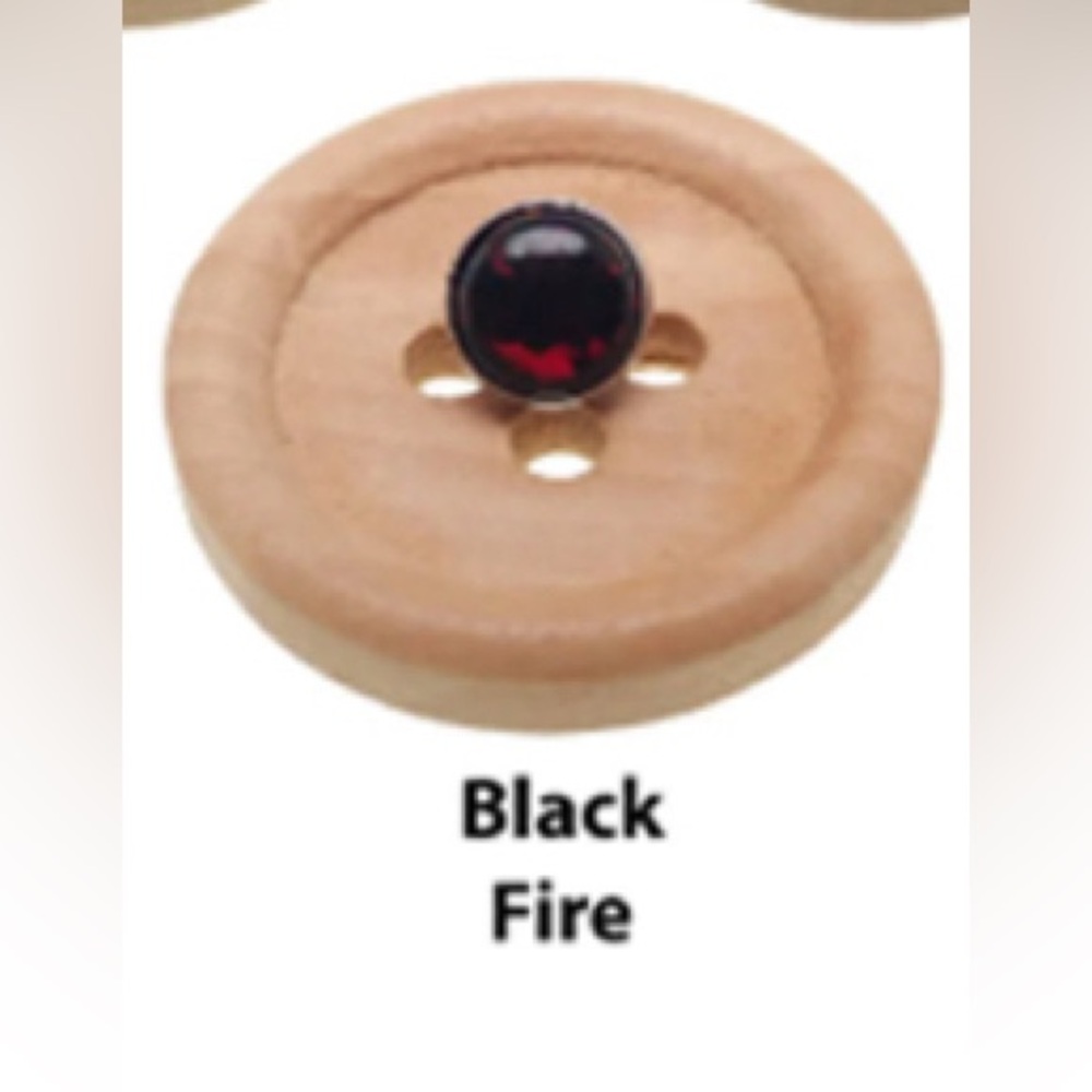 Black Fire Opal Threadless Push Fit Top Pair